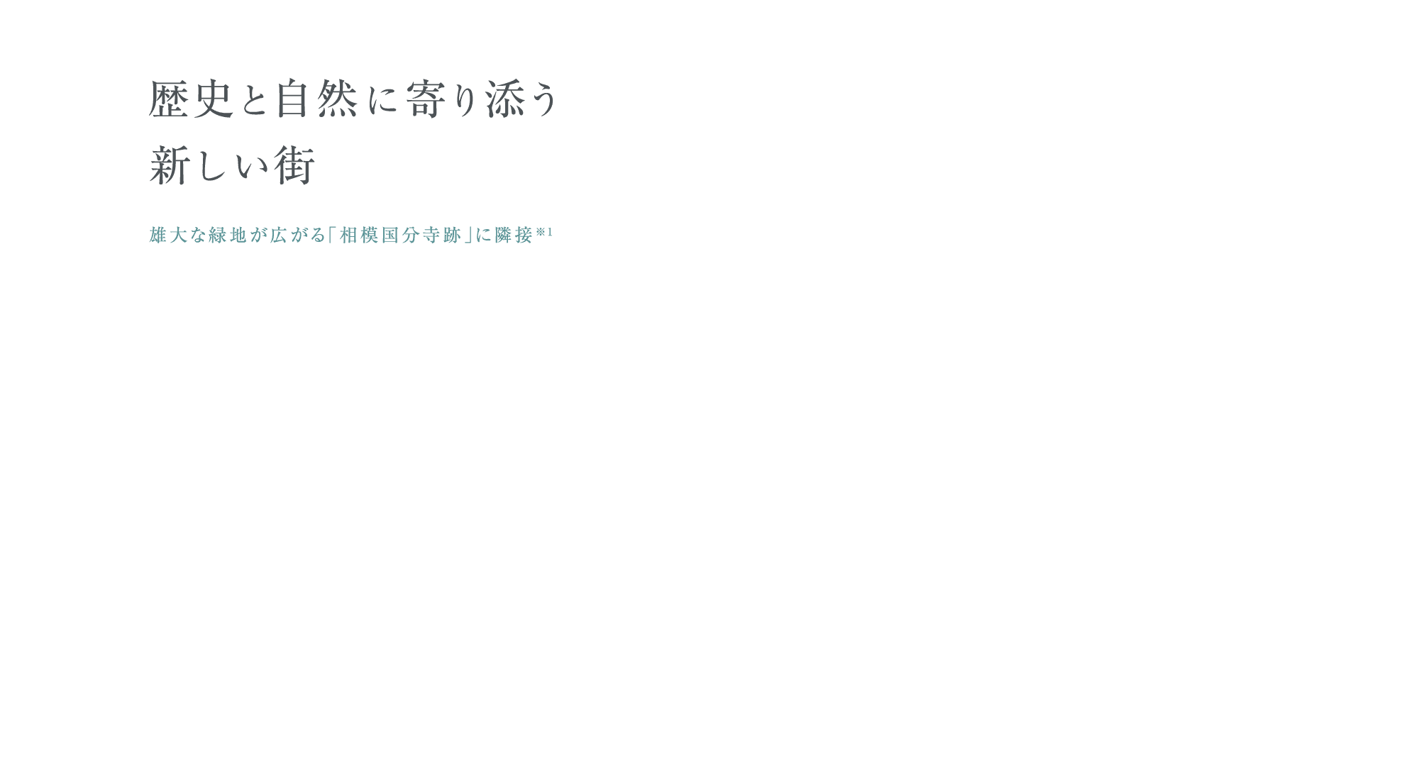 歴史と自然に寄り添う新しい街